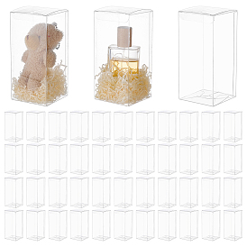 68unidades de cajas de almacenamiento rectangulares plegables de PVC transparente, estuche de regalo para cosméticos, almacenamiento de joyas