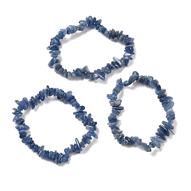 Natural Kyanite Chip Beads Stretch Bracelets for Men Women