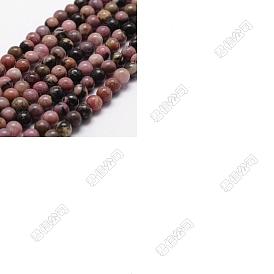 Perlas naturales rhodonite, rondo