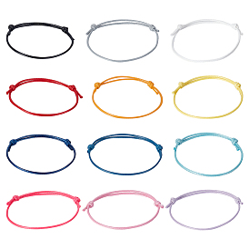 120шт 12 цвета корейский вощеный полиэфирный шнур изготовление браслета, для изготовления ювелирных изделий