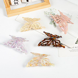 Pinzas para el cabello con garra de pvc de mariposa, accesorios para el cabello de bricolaje