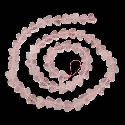 Natural Rose Quartz Beads Strands, Heart