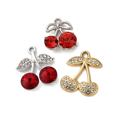 Подвески из вишневого сплава, со стразами