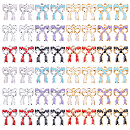 48 шт 12 цвета сплава эмалевые подвески, бантом прелести