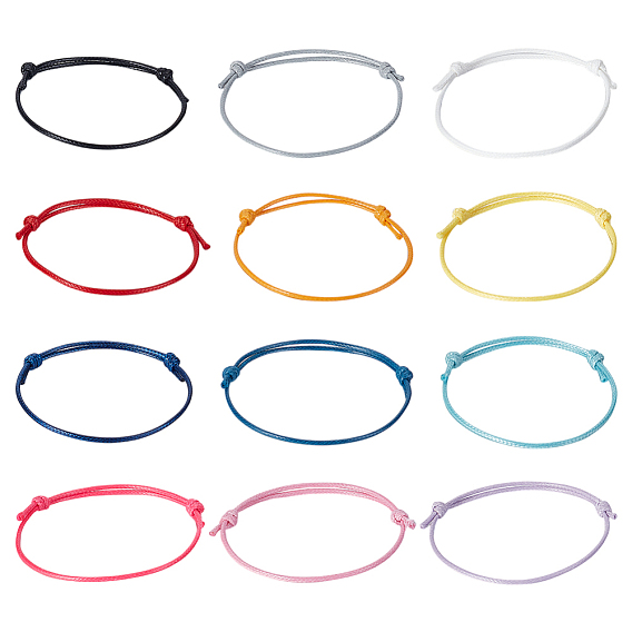 120шт 12 цвета корейский вощеный полиэфирный шнур изготовление браслета, для изготовления ювелирных изделий