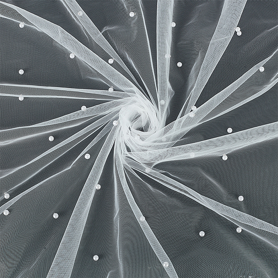 Nylon Fabric, with Plastic Imitation Pearls, for Garment Accessories