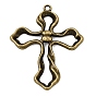 Tibetan Style Alloy Big Pendants, Cross Charms