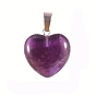 Natural Amethyst Pendants, Heart