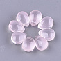 Transparent Spray Painted Glass Charms, Drop