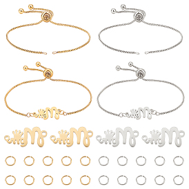 Набор для самостоятельного изготовления браслета со слайдером Word Mom Link, в том числе 304 изготовление браслетов и подвесок из нержавеющей стали