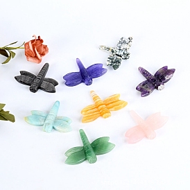 Фигурки стрекоз, вырезанные из натурального камня, для домашнего украшения рабочего стола