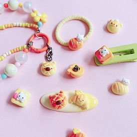 Кабошоны из смолы, искусственный хлеб, разнообразные