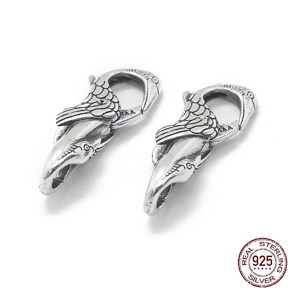 Thailand 925 Sterling Silver Lobster Claw Clasps, Animals