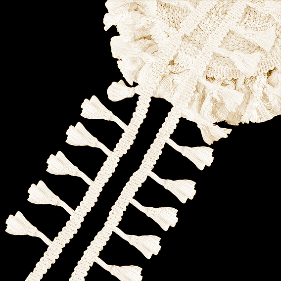 Хлопковая кружевная лента с бахромой, лента для отделки кисточками