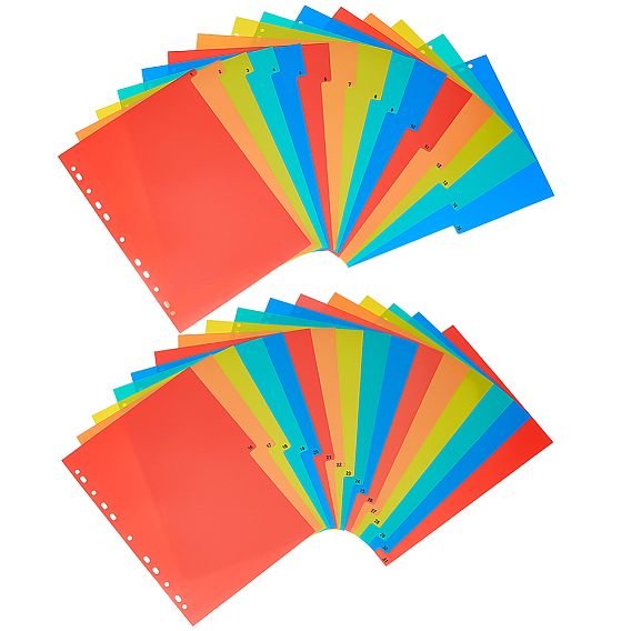Пластиковые разделители для блокнотов, Разделитель вкладок для папки-скоросшивателя, прямоугольные