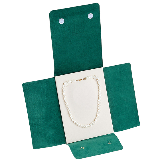 Pochettes de rangement en velours doux pour ensembles de bijoux, rectangle
