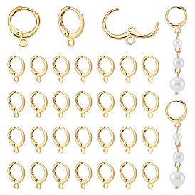 60 шт. латунные серьги с рычагом, с горизонтальными петлями