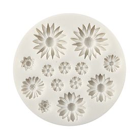 Силиконовые формы для пищевых продуктов для подсолнечника, формы помады, формы для выпечки, цвет шоколада, конфеты, печенье, изготовление ювелирных изделий на основе смолы и эпоксидной смолы