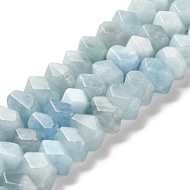 Natural Aquamarine Beads Strands, Faceted, Nuggets