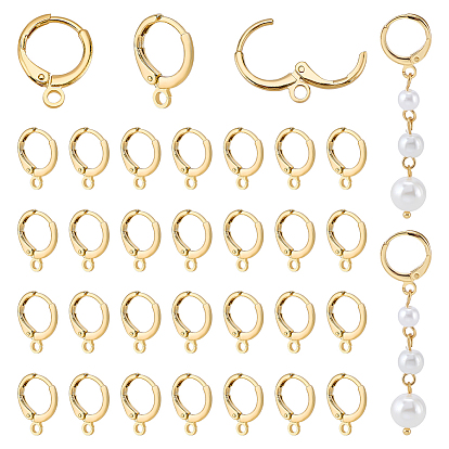 60 шт. латунные серьги с рычагом, с горизонтальными петлями