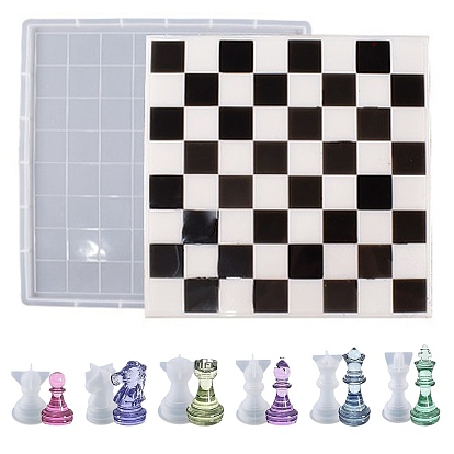 7шт. 7 стили силиконовых форм для изготовления шахматных фигур своими руками, формы для литья смолы, для уф-смолы, изготовление изделий из эпоксидной смолы, классические игры для детей и взрослых
