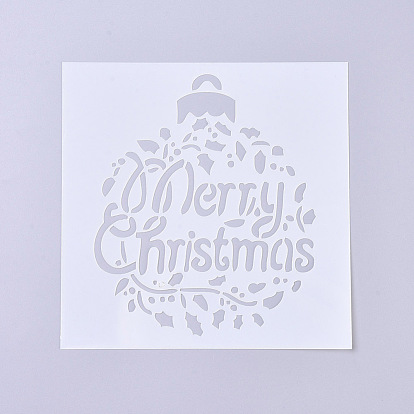 Plastic Reusable Drawing Painting Stencils Templates, for Painting on Fabric Canvas Tiles Floor Furniture Wood, Christmas & Easter Theme