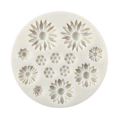 Силиконовые формы для пищевых продуктов для подсолнечника, формы помады, формы для выпечки, цвет шоколада, конфеты, печенье, изготовление ювелирных изделий на основе смолы и эпоксидной смолы