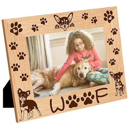 Natural Wood Photo Frames, for Tabletop Display Photo Frame, Rectangle