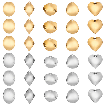 40 шт 10 стили 304 подвески из нержавеющей стали, разнообразные