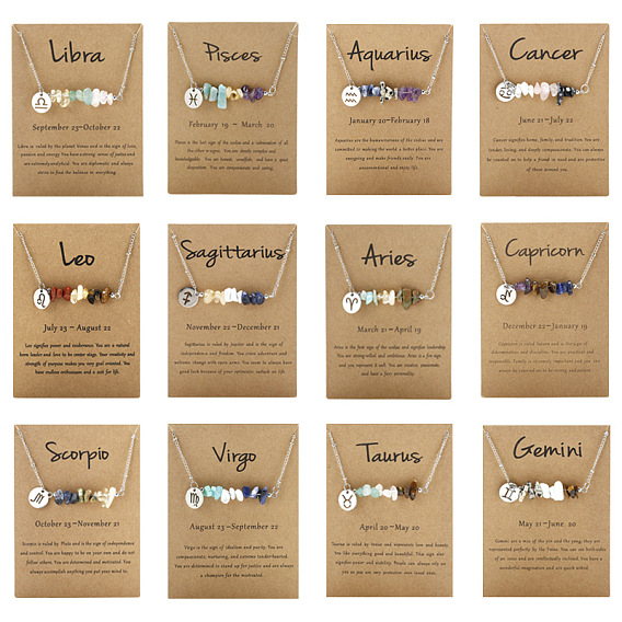 Ожерелья с подвесками в виде созвездий из натурального камня и сплава, ожерелья из нержавеющей стали со спутниковой цепью для женщин и мужчин, старинное серебро и цвет нержавеющей стали