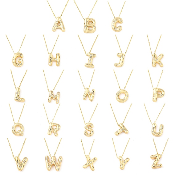 Ожерелья с подвесками из латуни с прозрачным кубическим цирконием и микропаве