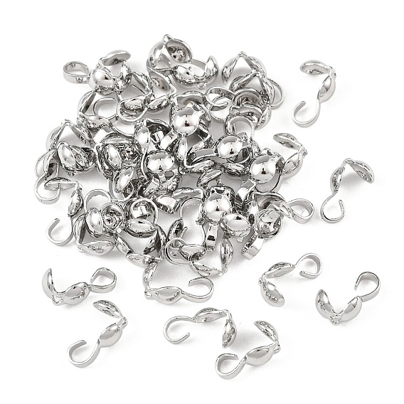 SHEGRACE Brass Bead Tips, Cadmium Free & Nickel Free & Lead Free