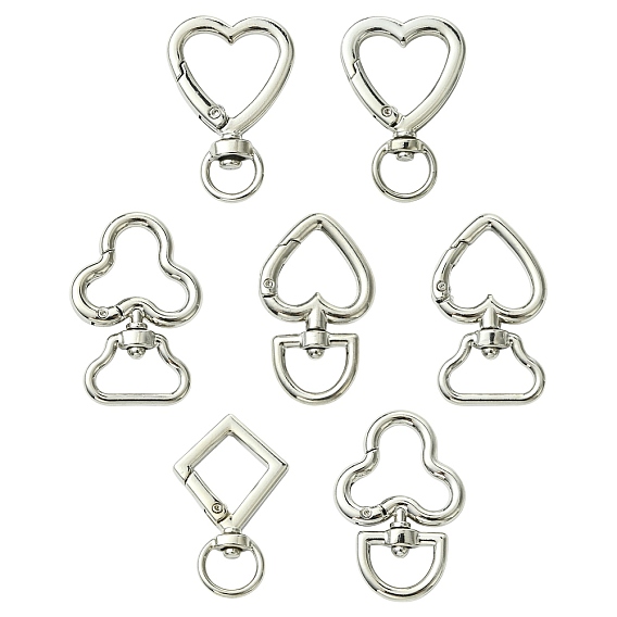 28шт. 7 стили сплав поворотные застежки, разнообразные