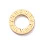 304 Stainless Steel Linking Rings, Round Ring with Word Beauty