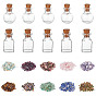 DIY Wunschflasche machen Kits, inklusive Glasflaschen und natürliche Edelstein-Chipperlen