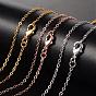 Brass Necklacess, Cable Chain, with Lobster Clasp