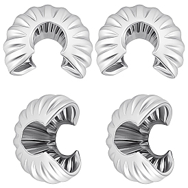 160 шт. Латунные накладки на обжимные бусины, c-образный