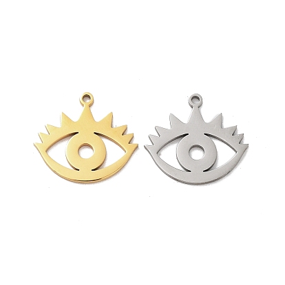 304 Stainless Steel Pendants, Laser Cut, Eye Charm