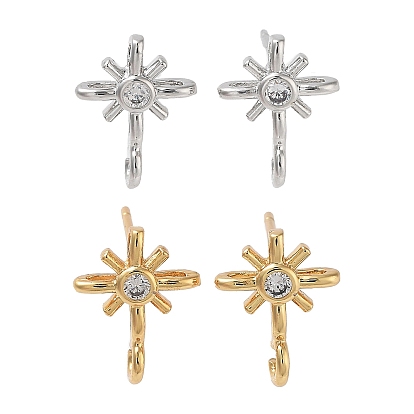 Поиск шпилек из латуни с микропаве из кубического циркония, долговечный, без свинца и без кадмия, солнце