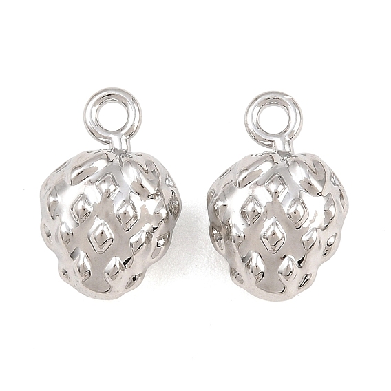 Alloy Pendants, Strawberry Charms, Rack Plating, Cadmium Free & Lead Free
