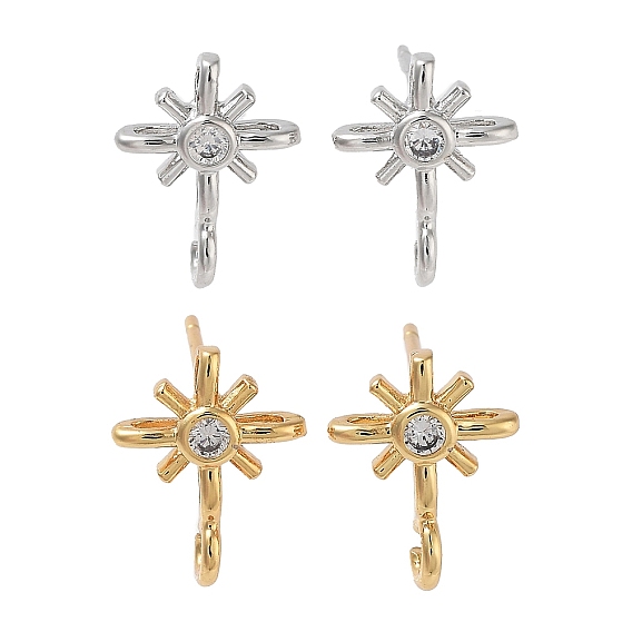 Поиск шпилек из латуни с микропаве из кубического циркония, долговечный, без свинца и без кадмия, солнце