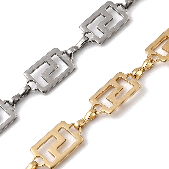 304 цепи прямоугольные звенья нержавеющие, несварные, ионное покрытие (ip)