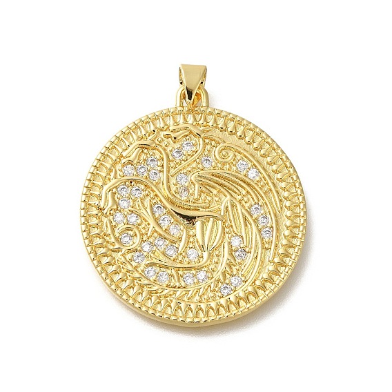 Покрытие стойки латунь с подвесками из фианита, долговечный, без свинца и без кадмия, плоские круглые прелести