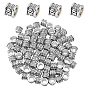 200g perles en alliage de zinc de style tibétain, grandes perles de colonne de trou, sans plomb et sans cadmium