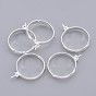 Brass Ring mountings And Settings, for Half Drilled Beads, Adjustable
