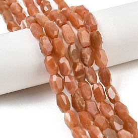 Натуральный Sunstone бисер пряди, граненые и овальные