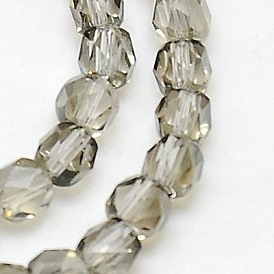 Glass Beads Strands, Faceted, Cube, 6x6x6mm, Hole: 1mm, about 71pcs/strand, 16.5 inch