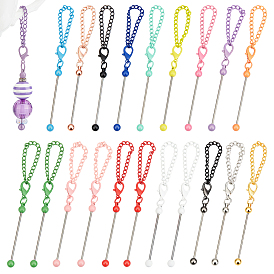 20 шт. 16 цвета сплава стержни бисерные подвесные украшения, с карабин-лобстерами , платина