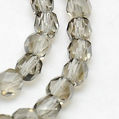 Glass Beads Strands, Faceted, Cube, 6x6x6mm, Hole: 1mm, about 71pcs/strand, 16.5 inch