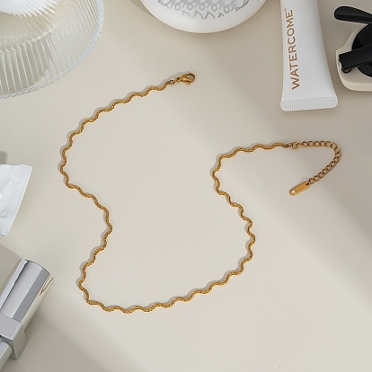 4мм 304 ожерелья из волнистой цепи-змейки из нержавеющей стали